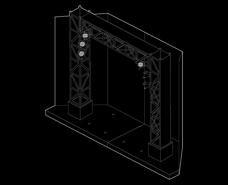 Diorama tech drawing